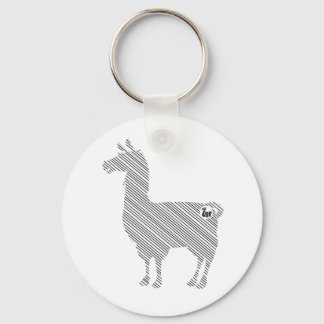 Striped Llama Keychain