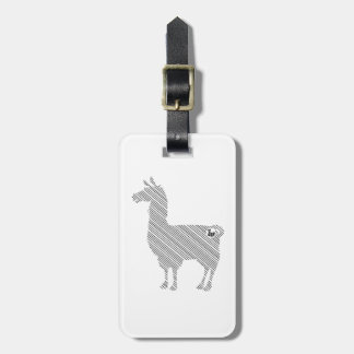 Striped Llama Luggage Tag
