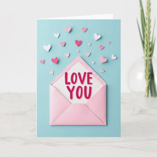 Striped Love You Card