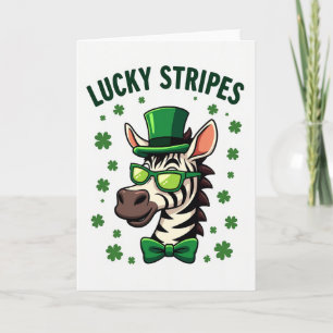 Striped Luck St Patricks Card