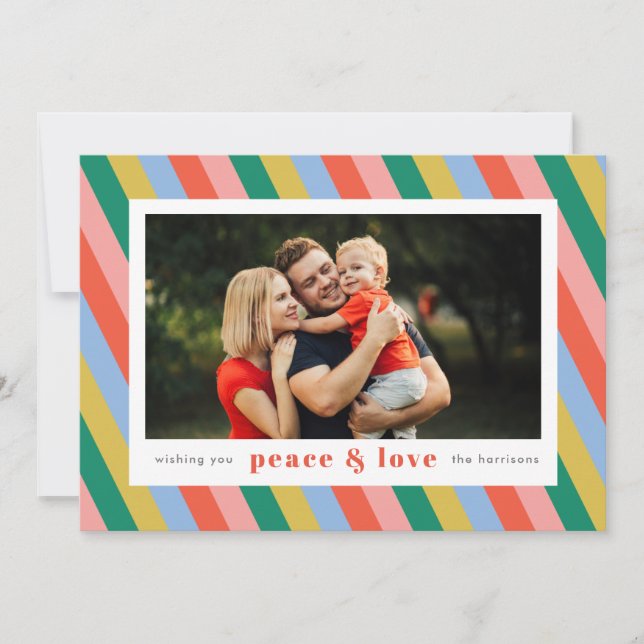 Striped Merry Border Card (Front)