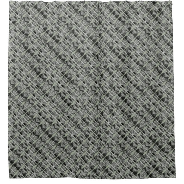 Striped Mint Zebra Pattern (customise your colour) Shower Curtain (Front)