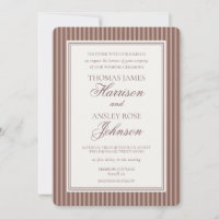 Striped Mocha Brown Espresso Martini Wedding