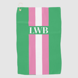 Striped Monogram | Ladies Golf Towel