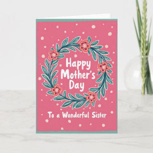 Striped Mothers Day Sister Card