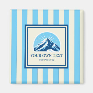 Striped Mountain ski resort name Magnet