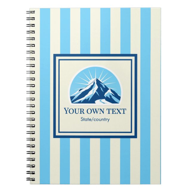 Striped Mountain ski resort name Notebook (Front)