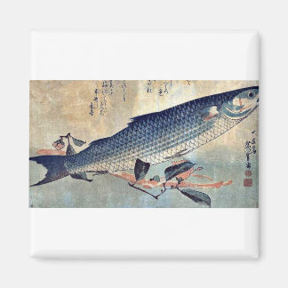 Striped mullet Bora by Ando, Hiroshige Ukiyoe Magnet