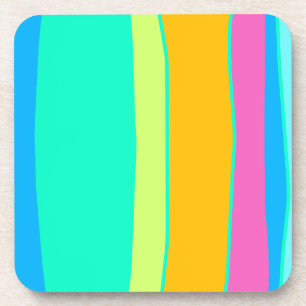 Striped multicoloured coaster