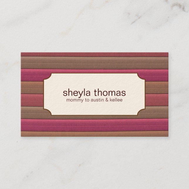 Striped Mummy Calling Cards (Front)