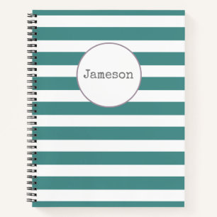 Striped Name Notebook