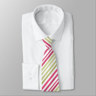 striped olive pink tie