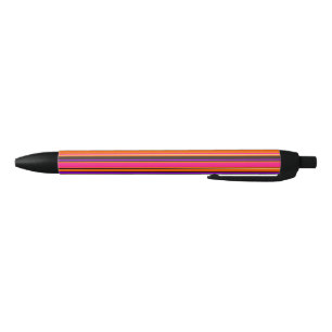 Striped Orange, Magenta, & Purple Pen