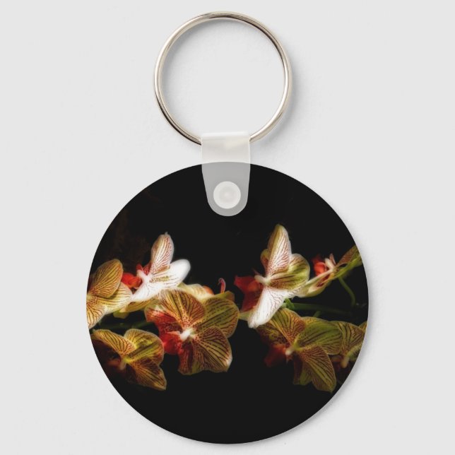 Striped orchids key ring (Front)
