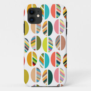 Striped Oval Halves  iPhone 11 Case