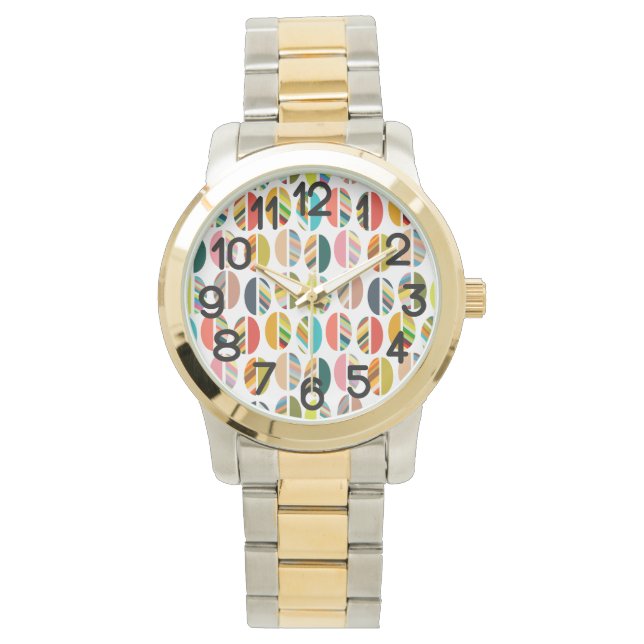 Striped Oval Halves  Watch (Front)