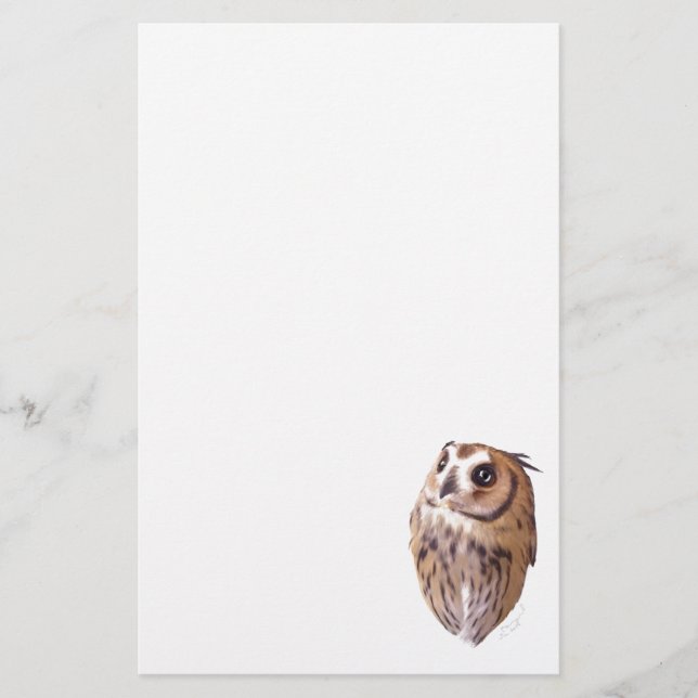 Striped owl stationery (Front)