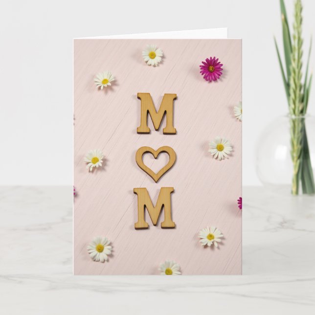 Striped Pale Pink Love Card (Front)