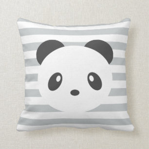 Striped panda cushion