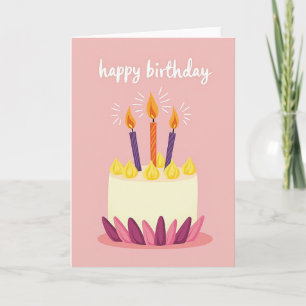 Striped Party Cake Card