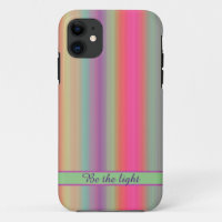 Striped pastel colourful design iPhone case