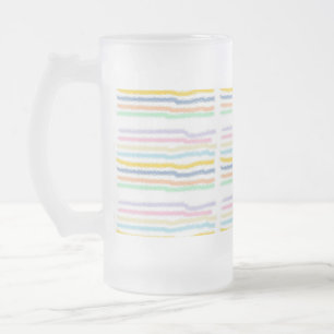 Striped Pastels (horizontal) Frosted Mug