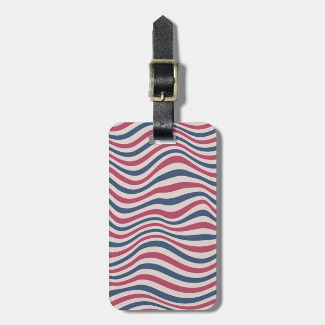 Striped pattern 2 luggage tag (Front Vertical)