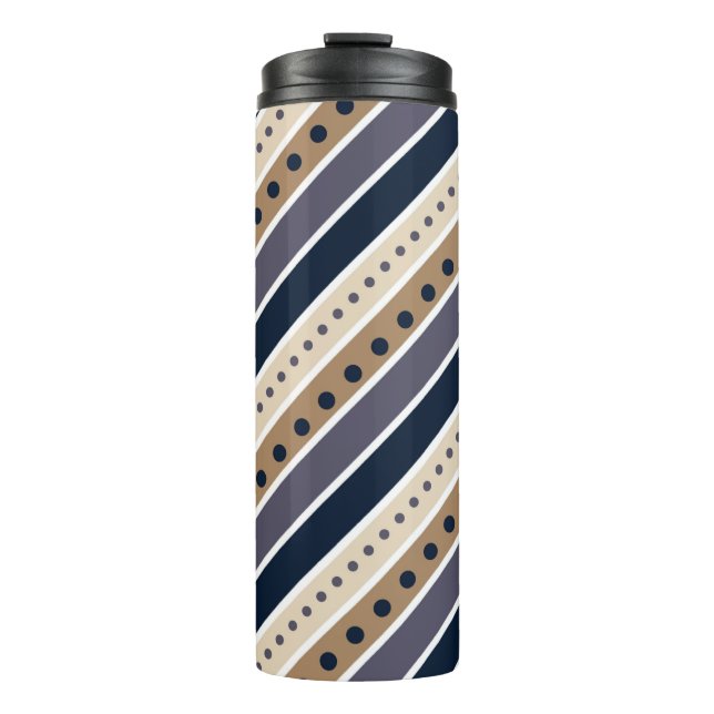 Striped pattern design thermal tumbler (Front)