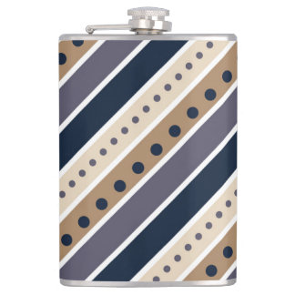 Striped pattern design Vinyl Wrapped Flask