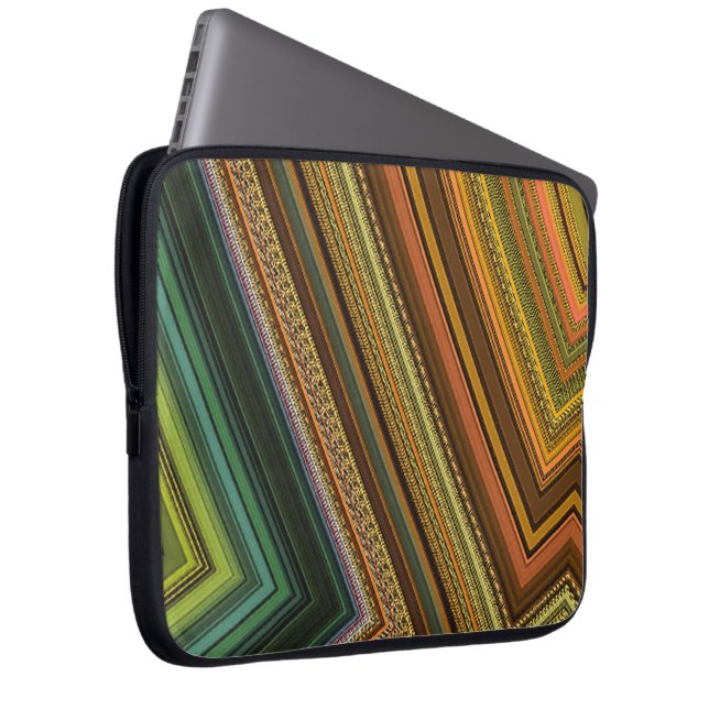 Striped Pattern Electronics Bag (Front Right)