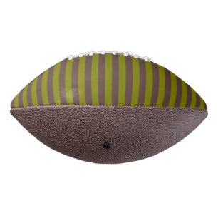 Striped pattern in chocolate brown and olive green american football