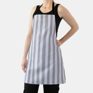 Striped pattern in grey and lavender apron