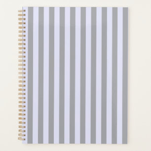 Striped pattern in grey and lavender planner