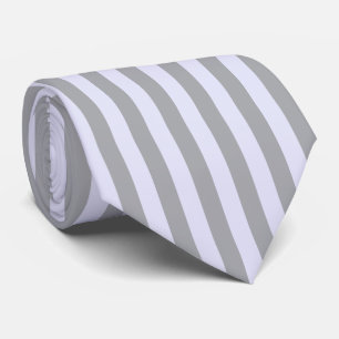 Striped pattern in grey and lavender tie