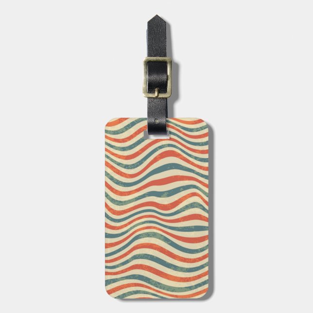 Striped pattern luggage tag (Front Vertical)