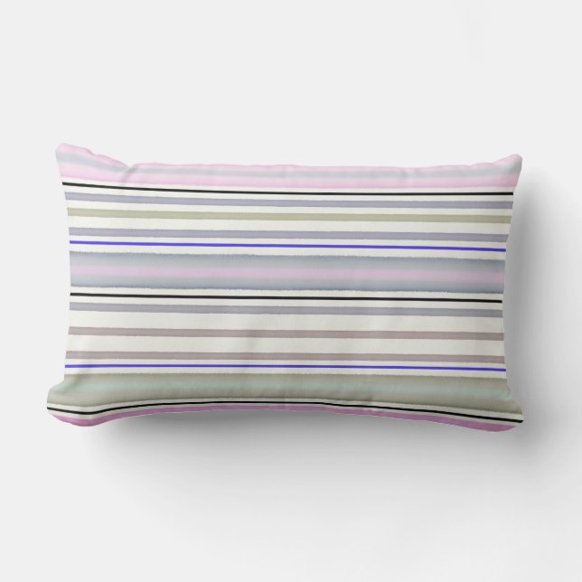 Striped pattern lumbar cushion (Front)