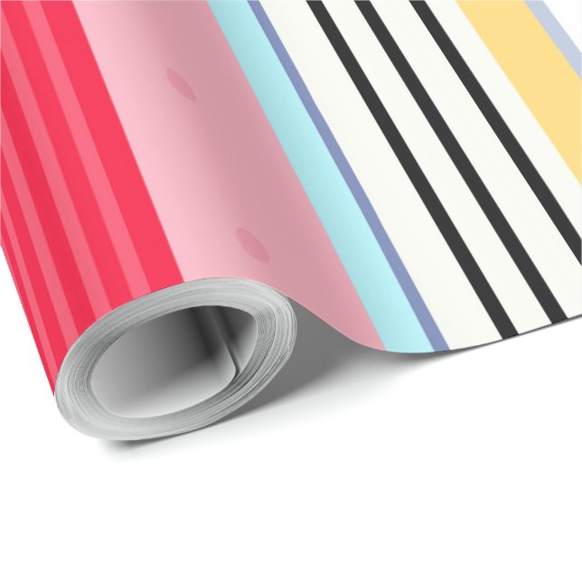 Striped Pattern Luxury Wrapping Paper (Roll Corner)