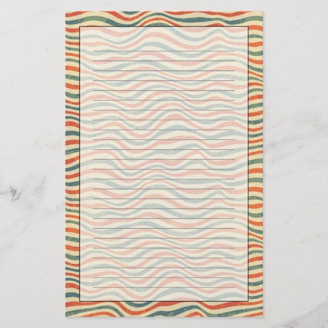 Striped pattern stationery (Front)
