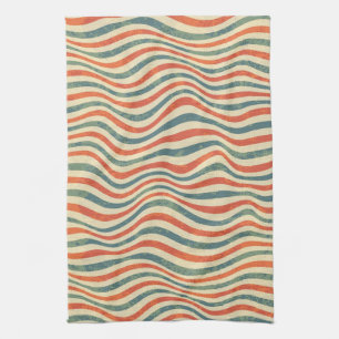 Striped pattern tea towel