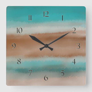 Striped Pattern Wall Clock with Numbers