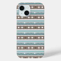 Striped pattern with circles and rings retro style