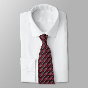 Striped pattern with circles and rings retro style tie