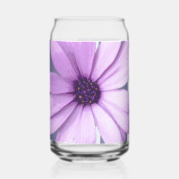 Striped Pattern with Purple Daisies