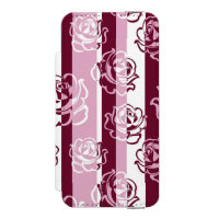 Striped pattern with roses