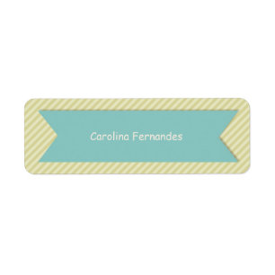 Striped Personalised Name Tag Labels