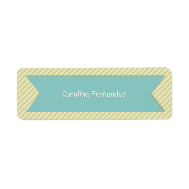 Striped Personalised Name Tag Labels (Front)