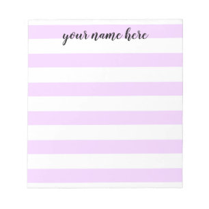 Striped Personalised Notepad