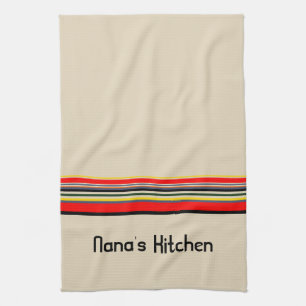 Striped - Personalised Text Tea Towel