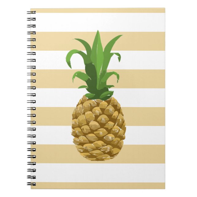 Striped Pineapple Notebook (Front)