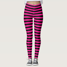 Striped Pink and Black Halloween Wicked Witch Legg
